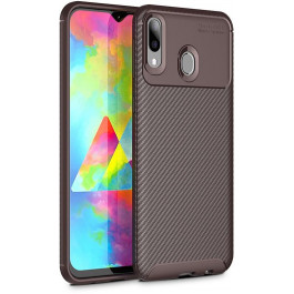   TOTO TPU Carbon Fiber 1,5mm Case Samsung Galaxy M20 Coffee