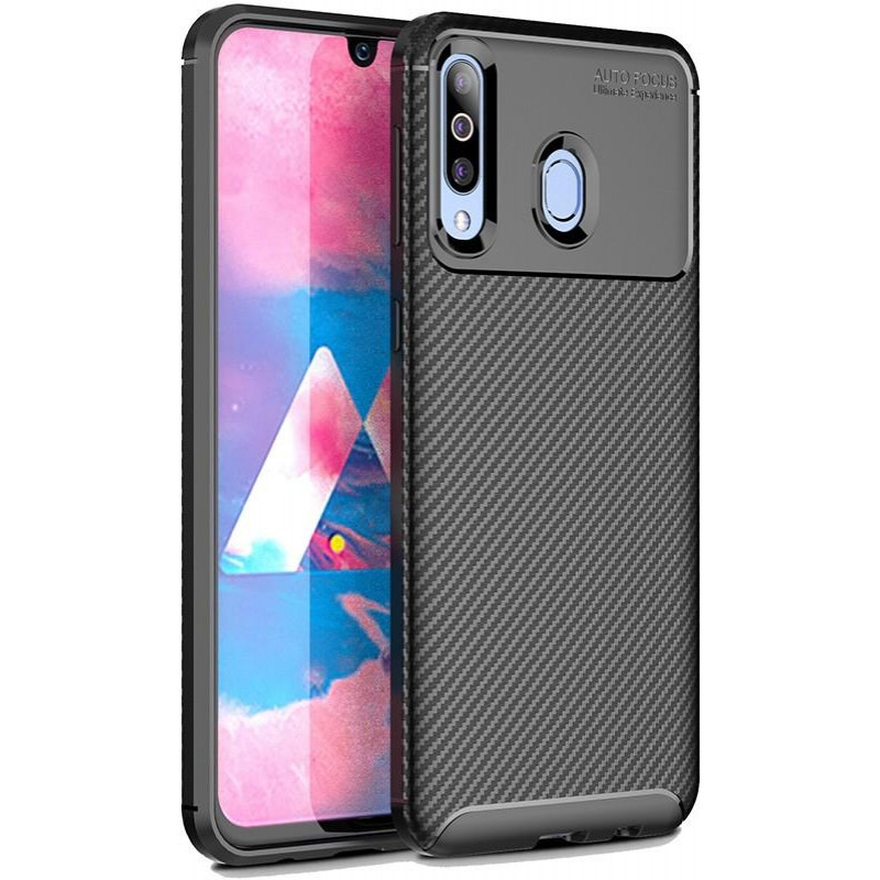 TOTO TPU Carbon Fiber 1,5mm Case Samsung Galaxy M30 Black - зображення 1