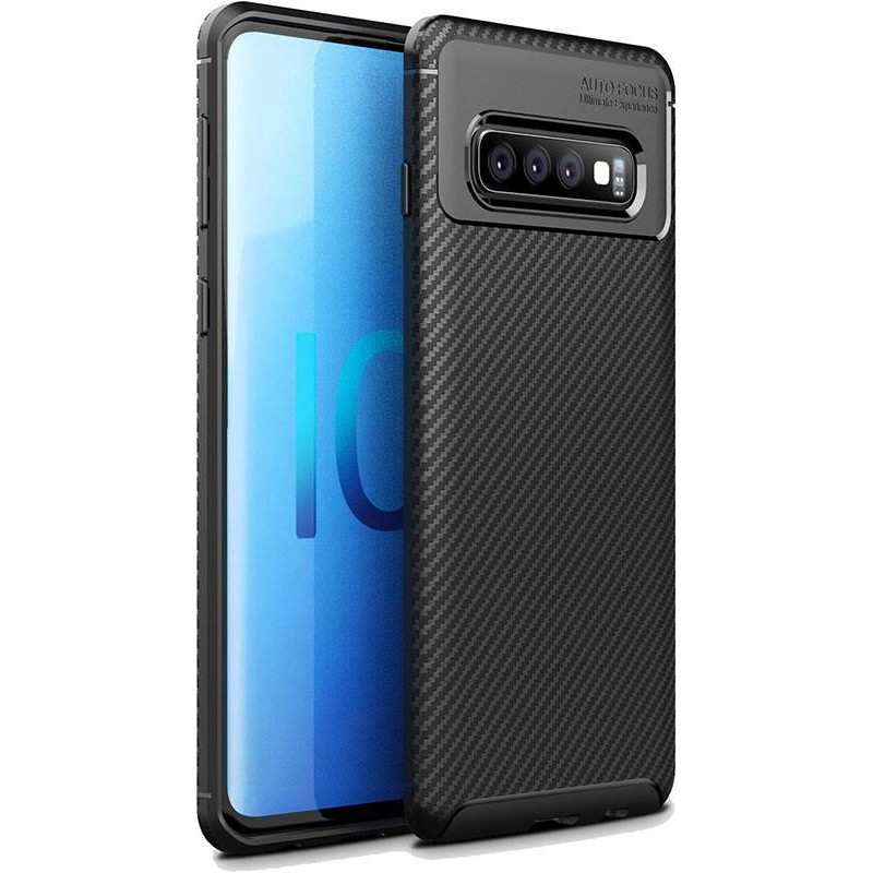 TOTO TPU Carbon Fiber 1,5mm Case Samsung Galaxy S10+ Black - зображення 1