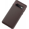 TOTO TPU Carbon Fiber 1,5mm Case Samsung Galaxy S10+ Coffee - зображення 2