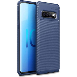 TOTO TPU Carbon Fiber 1,5mm Case Samsung Galaxy S10+ Dark Blue