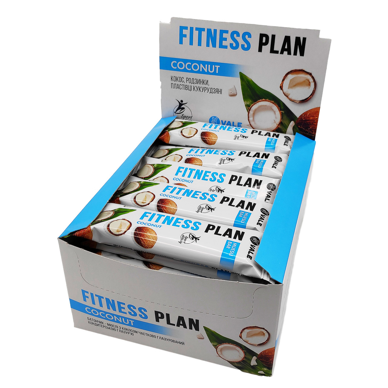 Monsters Vale Fit Plan Muesli Bar 12x25 g Coconut - зображення 1