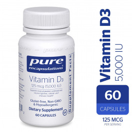 Pure Encapsulations Vitamin D3 125 mcg /5,000 IU/ 60 caps