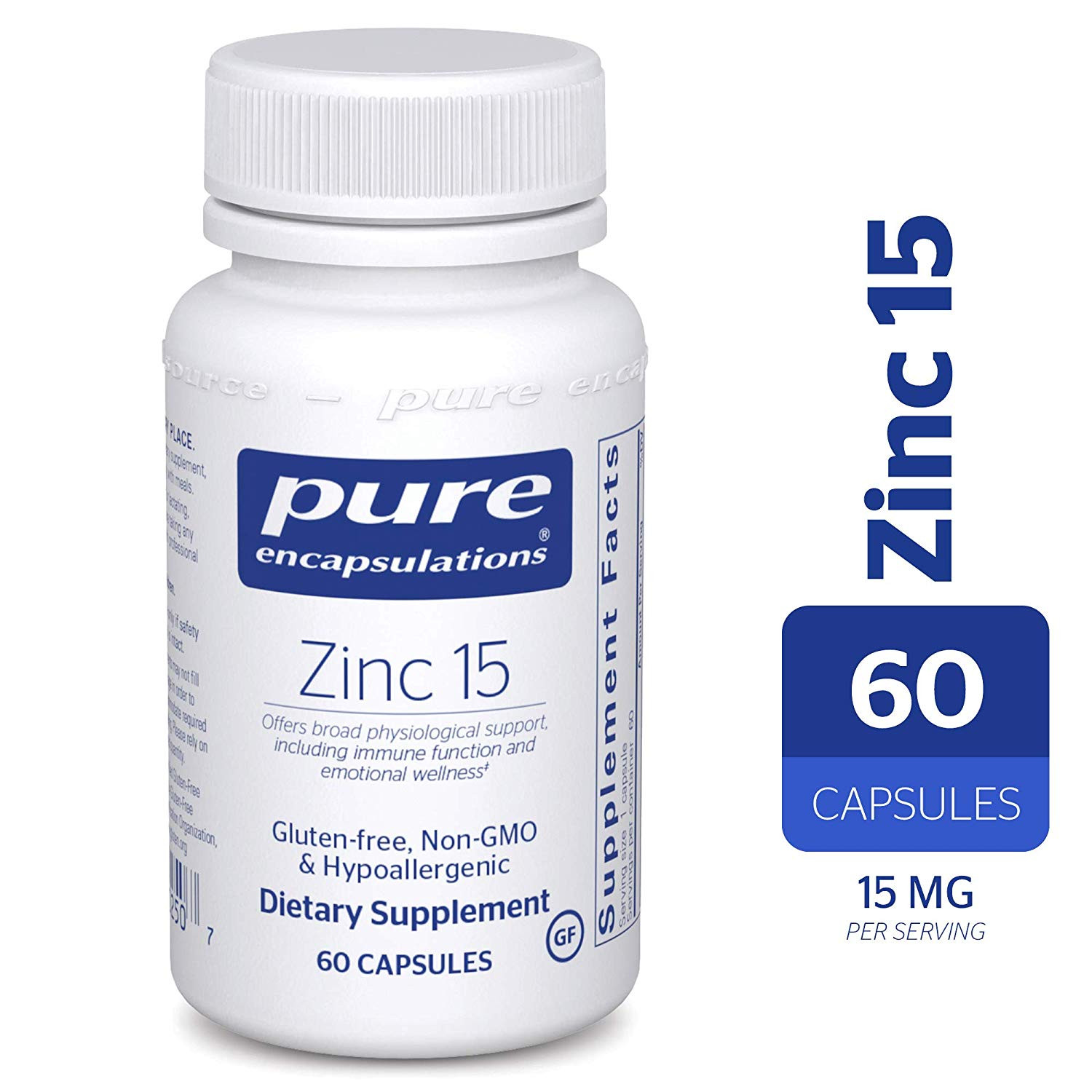 Pure Encapsulations Zinc 15 60 caps - зображення 1
