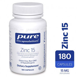   Pure Encapsulations Zinc 15 180 caps