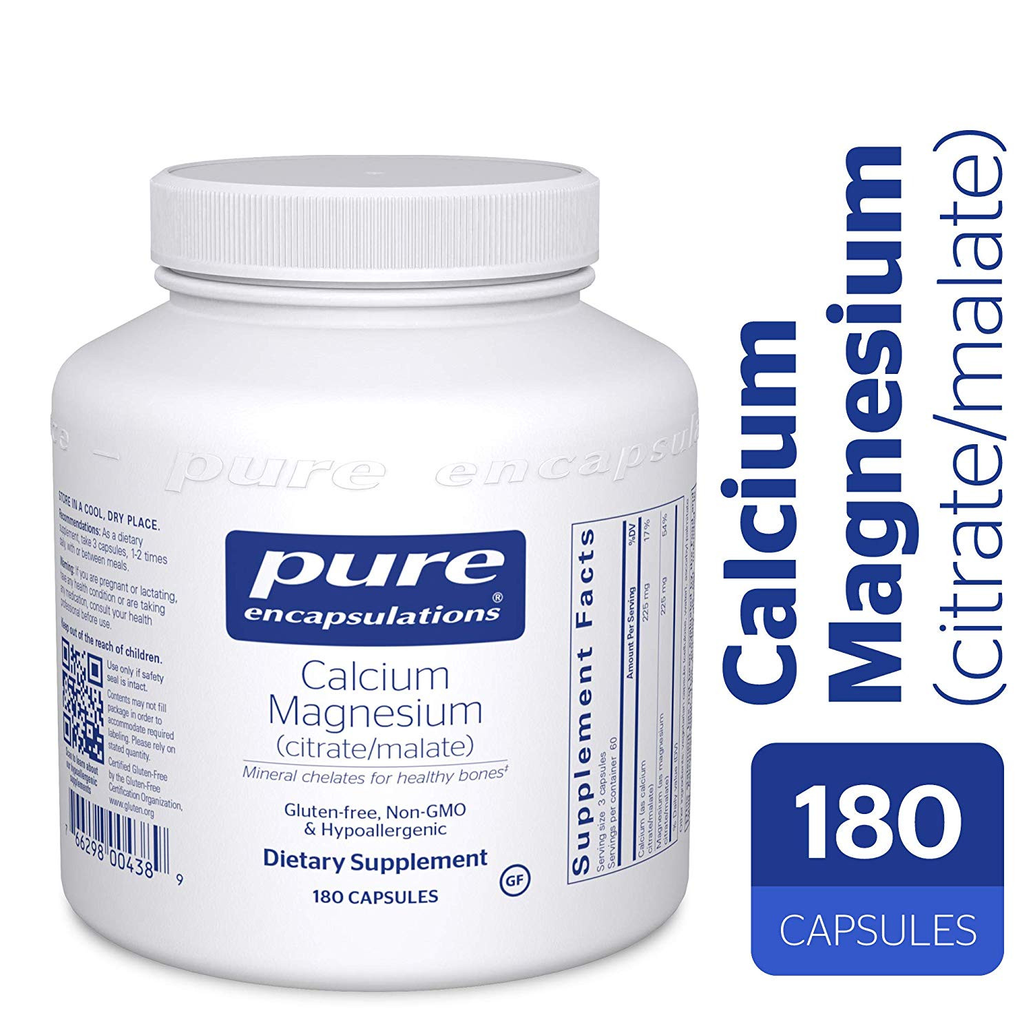 Pure Encapsulations Calcium Magnesium Citrate/Malate 180 caps - зображення 1