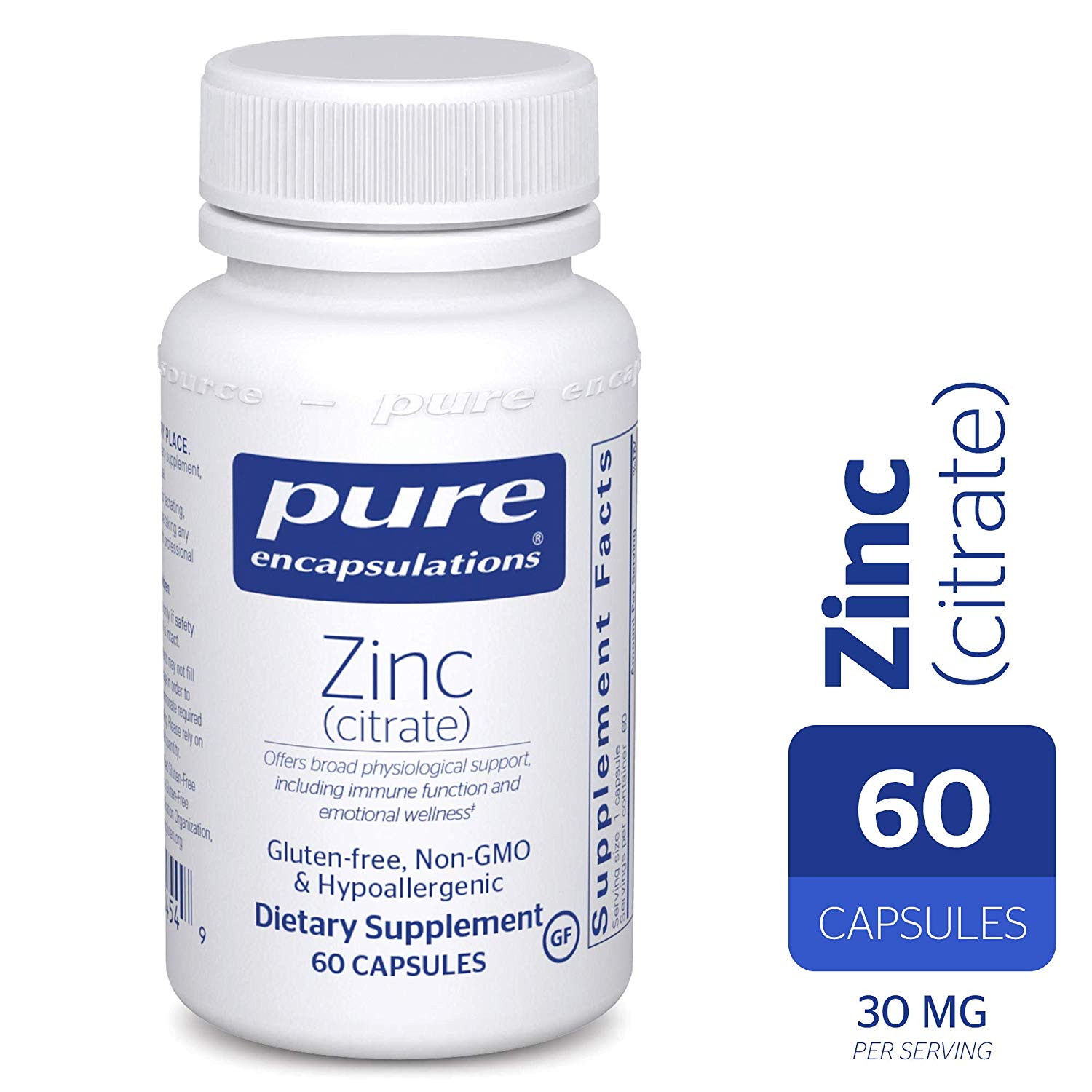 Pure Encapsulations Zinc Citrate 60 caps - зображення 1