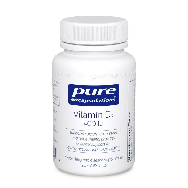 Pure Encapsulations Vitamin D3 10 mcg /400 IU/ 120 caps - зображення 1
