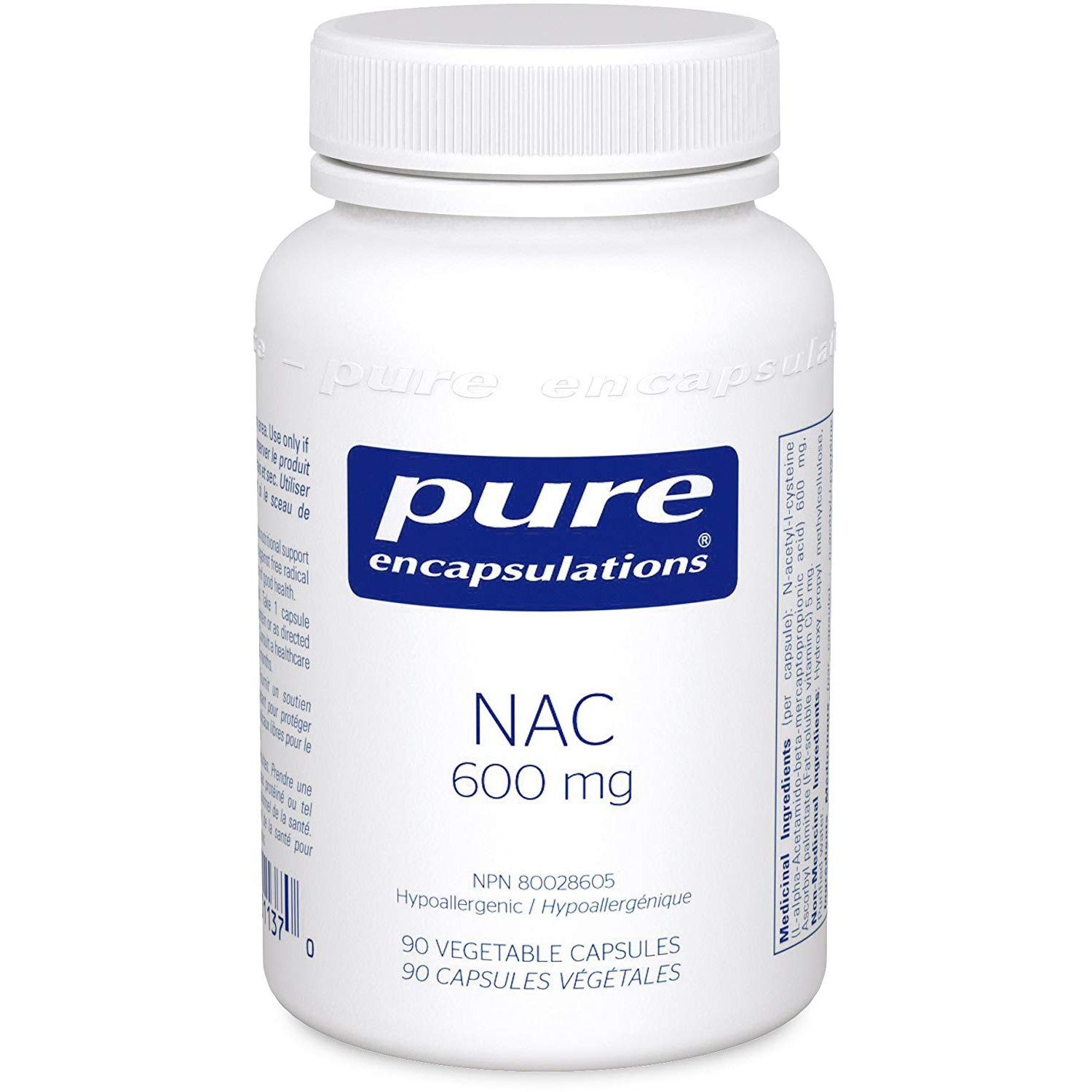 Pure Encapsulations NAC /n-acetyl-l-cysteine/ 600 mg 90 caps - зображення 1