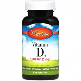 Carlson Labs Vitamin D3 5,000 IU /125 mcg/ 120 caps