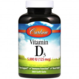 Carlson Labs Vitamin D3 5,000 IU /125 mcg/ 360 caps