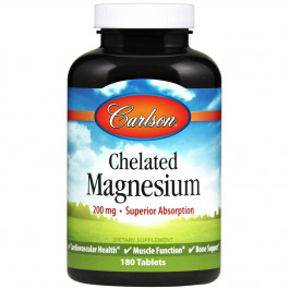 Carlson Labs Chelated Magnesium 200 mg 180 caps