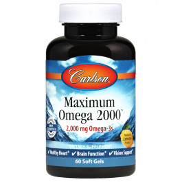 Carlson Labs Maximum Omega 2000 60 caps Natural Lemon