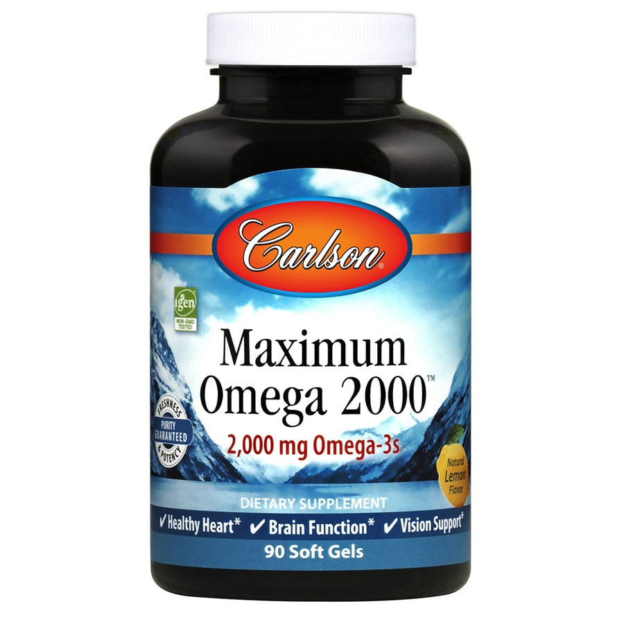 Carlson Labs Maximum Omega 2000 90 caps Natural Lemon - зображення 1