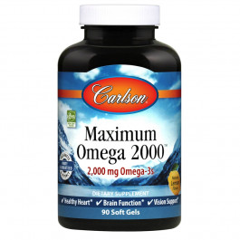 Carlson Labs Maximum Omega 2000 90 caps Natural Lemon