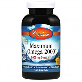 Carlson Labs Maximum Omega 2000 180 caps Natural Lemon