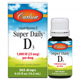 Carlson Labs Super Daily D3 1,000 IU /25 mcg/ 10,3 ml /365 servings/ Unflavored