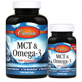 Carlson Labs MCT & Omega-3 150 caps /120+30 caps/