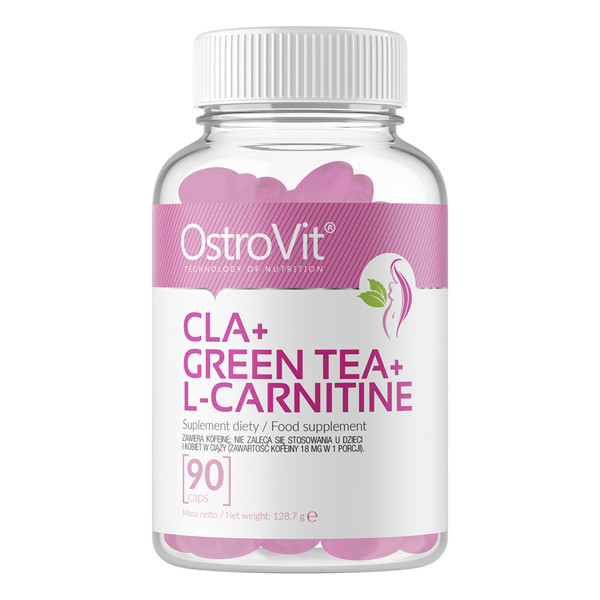 OstroVit CLA + Green Tea + L-Сarnitine 90 caps - зображення 1