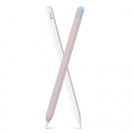 AHASTYLE Two Color Silicone Sleeve for Apple Pencil 2 - Pink/Light Blue (AHA-01652-PNL)