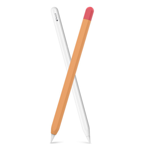 AHASTYLE Two Color Silicone Sleeve for Apple Pencil 2 - Orange/Red (AHA-01652-ONR) - зображення 1