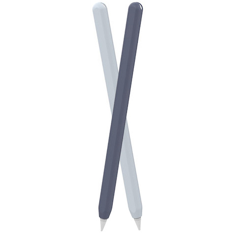 AHASTYLE Silicone Sleeves for Apple Pencil 2 - 2 pack, Navy Blue/Light Blue (AHA-01650-NNL) - зображення 1