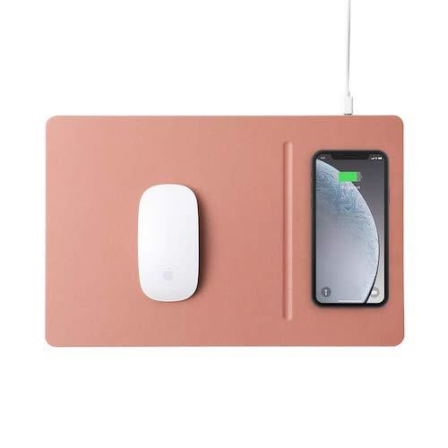 POUT HANDS 3 PRO Fast Wireless Charging Mouse Pad - Rose Beige (POUT-01101RB) - зображення 1