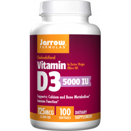 Jarrow Formulas Vitamin D3 125 mcg /5000 IU/ 100 caps