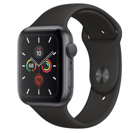   Apple Watch Series 5 GPS 44mm Space Gray Aluminum w. Black b.- Space Gray Aluminum (MWVF2)