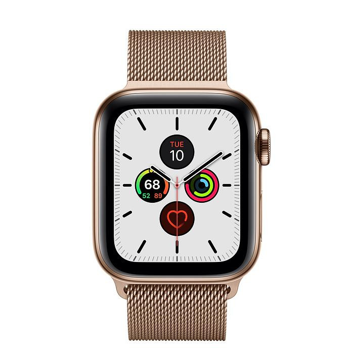 Apple Watch Series 5 LTE 40mm Gold Steel w. Gold Milanese Loop - Gold Steel (MWWV2/MWX72) - зображення 1