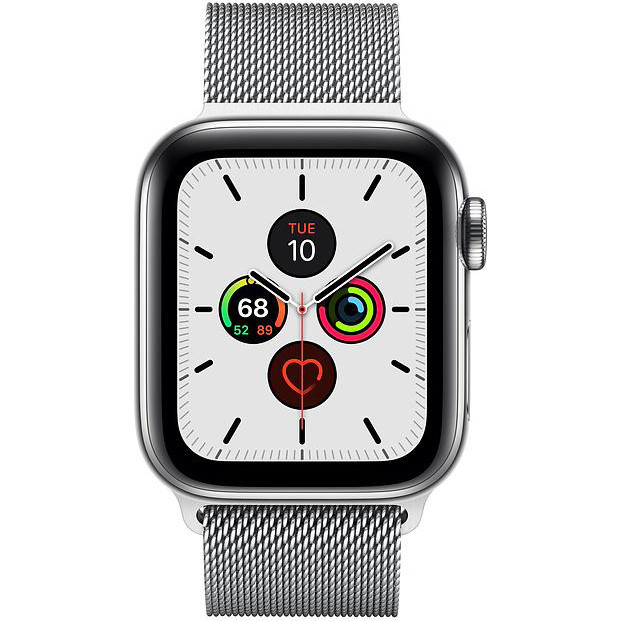 Apple Watch Series 5 LTE 40mm Steel w. Steel Milanese Loop - Steel (MWWT2) - зображення 1