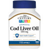 Замінник живлення 21st Century Norwegian Cod Liver Oil 400 mg 110 caps