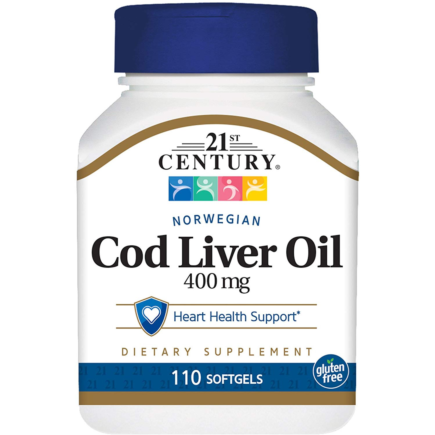 21st Century Norwegian Cod Liver Oil 400 mg 110 caps - зображення 1