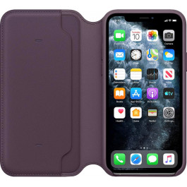 Apple iPhone 11 Pro Leather Folio - Aubergine (MX072)