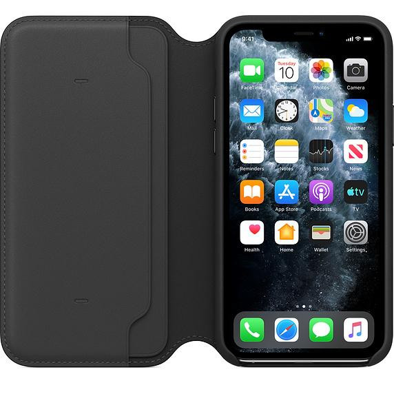 Apple iPhone 11 Pro Leather Folio - Black (MX062) - зображення 1