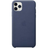 Apple iPhone 11 Pro Max Leather Case - Midnight Blue (MX0G2) - зображення 2