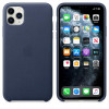 Apple iPhone 11 Pro Max Leather Case - Midnight Blue (MX0G2) - зображення 3