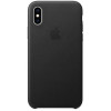 Apple iPhone XS Leather Case - Black (MRWM2) - зображення 1