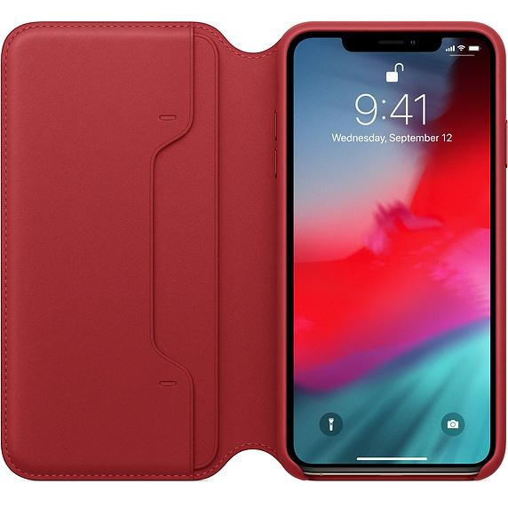 Apple iPhone XS Max Leather Folio - PRODUCT RED (MRX32) - зображення 1