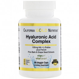   California Gold Nutrition Hyaluronic Acid Complex with L-Proline 60 caps