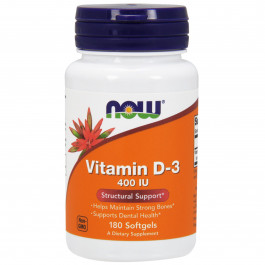 Now Vitamin D-3 400 IU 180 caps