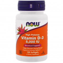 Now Vitamin D-3 5000 IU 120 caps