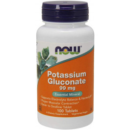 Now Potassium Gluconate 99 mg 100 tabs
