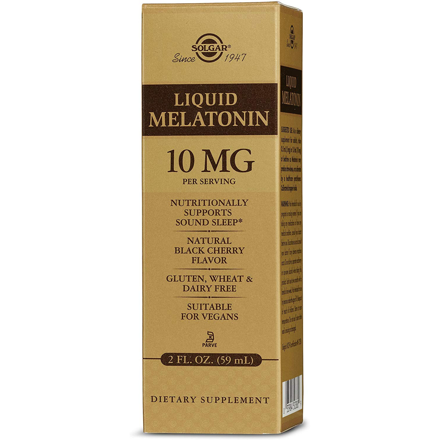 Solgar Liquid Melatonin 10 mg 59 ml /59 servings/ Natural Black Cherry - зображення 1