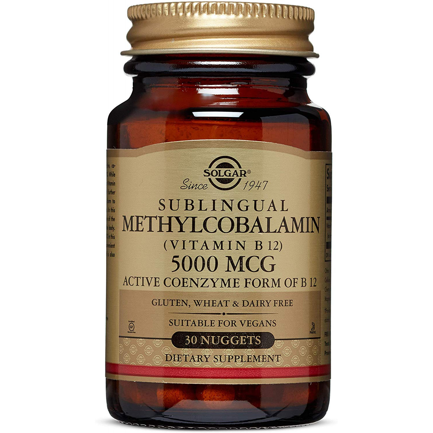 Solgar Methylcobalamin /Vitamin B12/ 5000 mcg 30 tabs - зображення 1