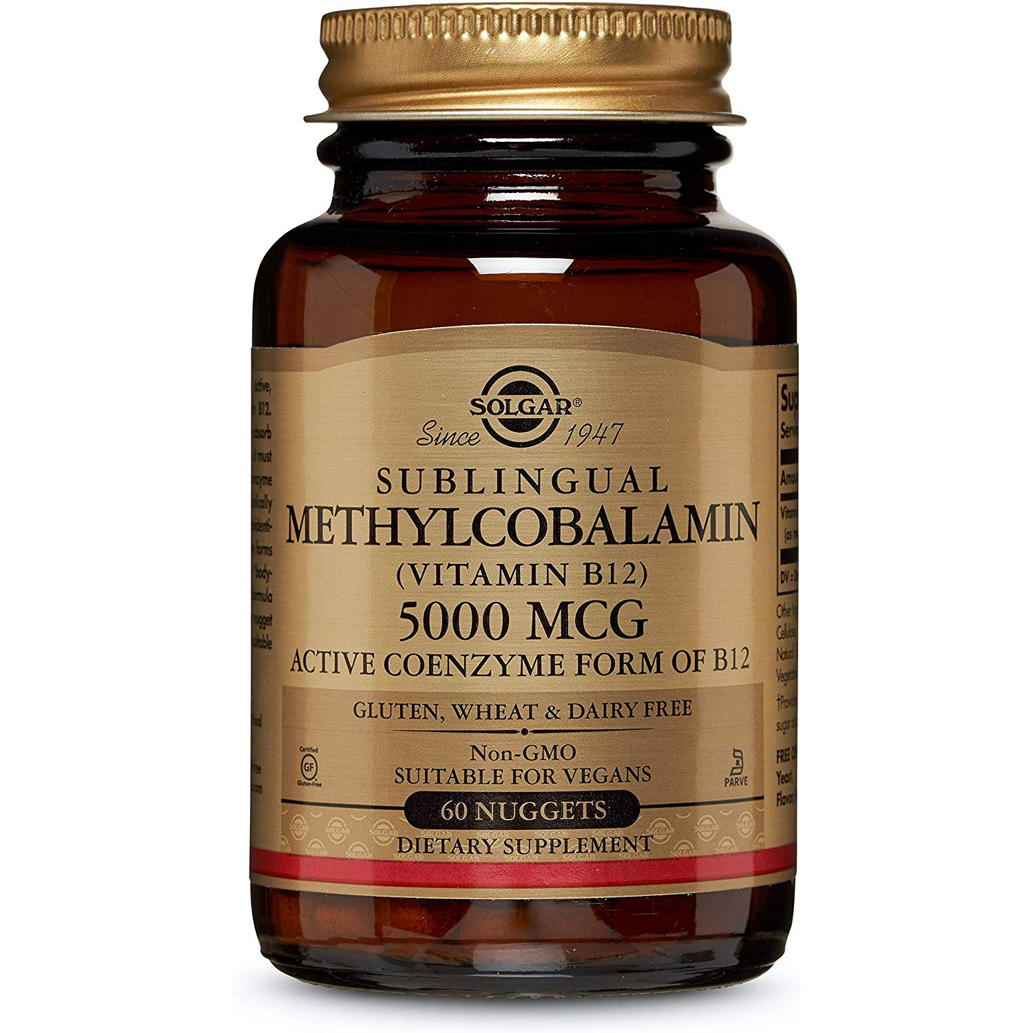 Solgar Methylcobalamin /Vitamin B12/ 5000 mcg 60 tabs - зображення 1