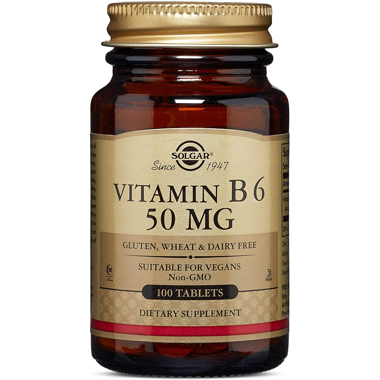 Solgar Vitamin B6 50 mg Tablets 100 tabs - зображення 1