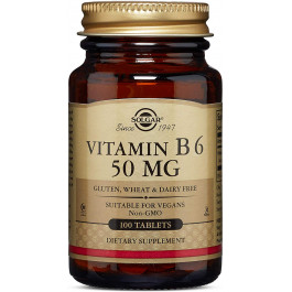 Solgar Vitamin B6 50 mg Tablets 100 tabs