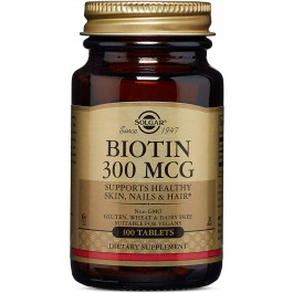 Solgar Biotin 300 mcg Tablets 100 tabs