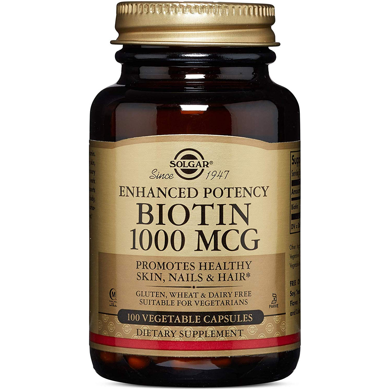 Solgar Biotin 1000 mcg Vegetable Capsules 100 caps - зображення 1